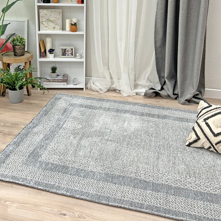 Scandinavian Light Gray Washable Area Rugs