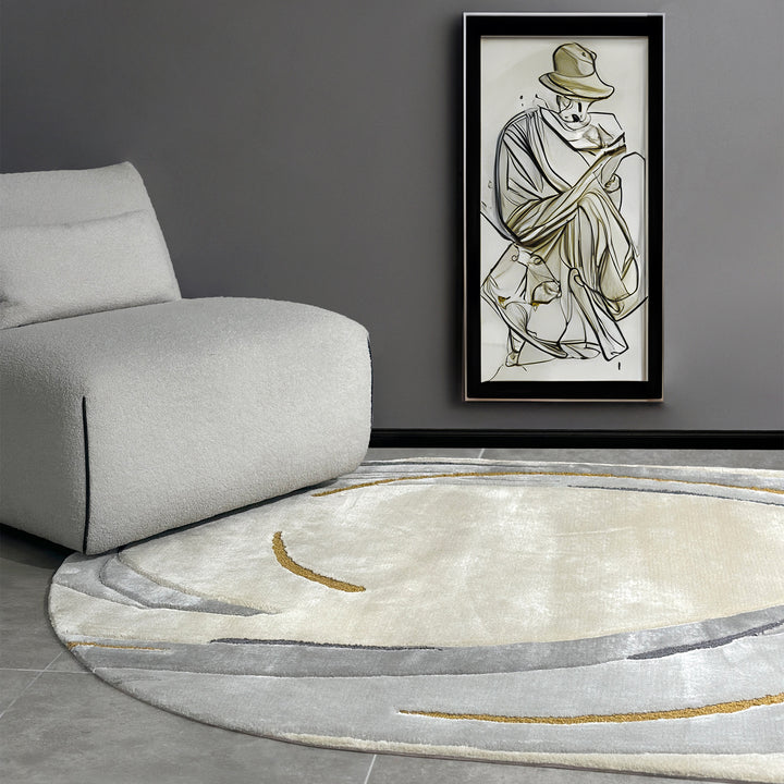 Handmade Custom Oval Bespoke Tufted Rugs