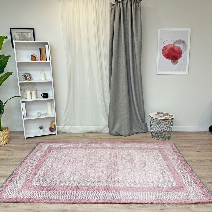 Scandinavian Mauve Washable Area Rugs