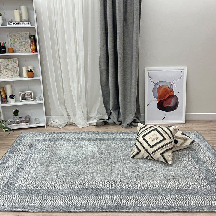 Alfa Rich light gray area rugs are cotton, pet friendly, easy to clean, foldable and machine washable, but we recommend laundromat for large sizes! It is woven. It is odorless and lint-free. It is antibacterial and antiallergic. Alfa Rich area rugs have a low pile (0.50 inches). But wait, there's more! We're also offering FREE SHIPPING, making it even easier for you to bring a touch of timeless charm into your home.