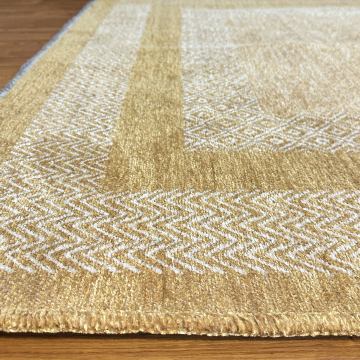 Scandinavian Amber Gold Washable Area Rugs