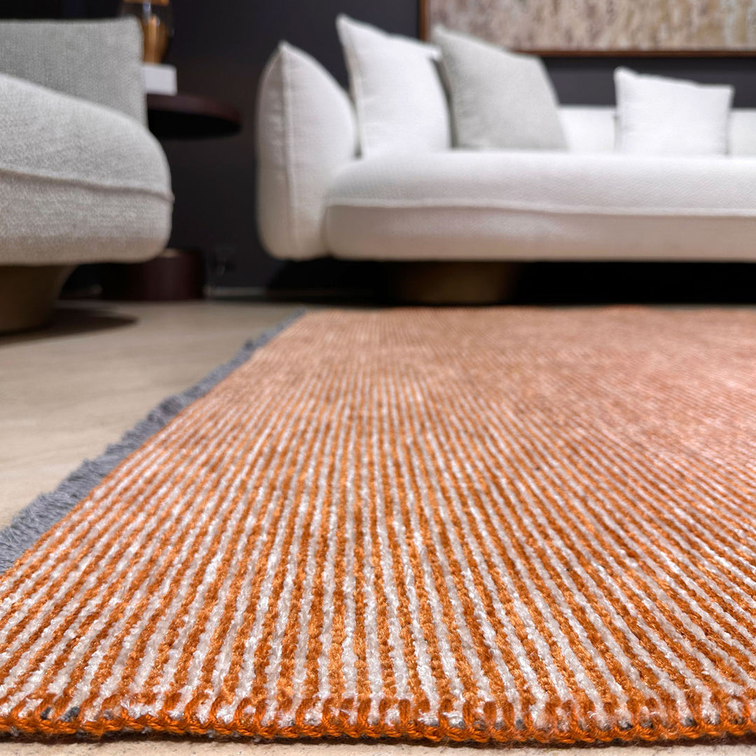 Solid Orange Washable Area Rugs