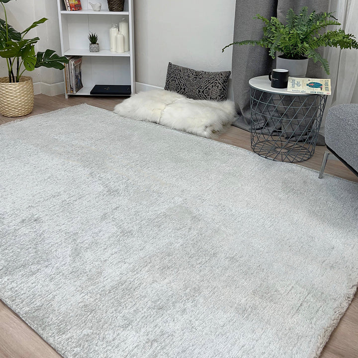 Solid Dark Gray Washable Area Rugs