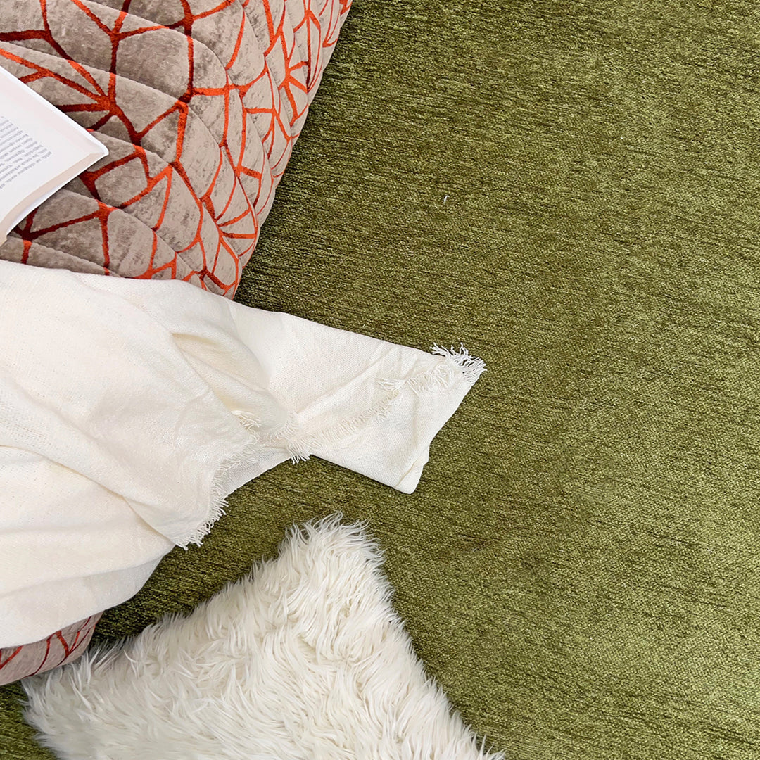 Solid Green Washable Area Rugs