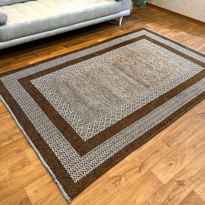 Scandinavian Brown Washable Area Rugs