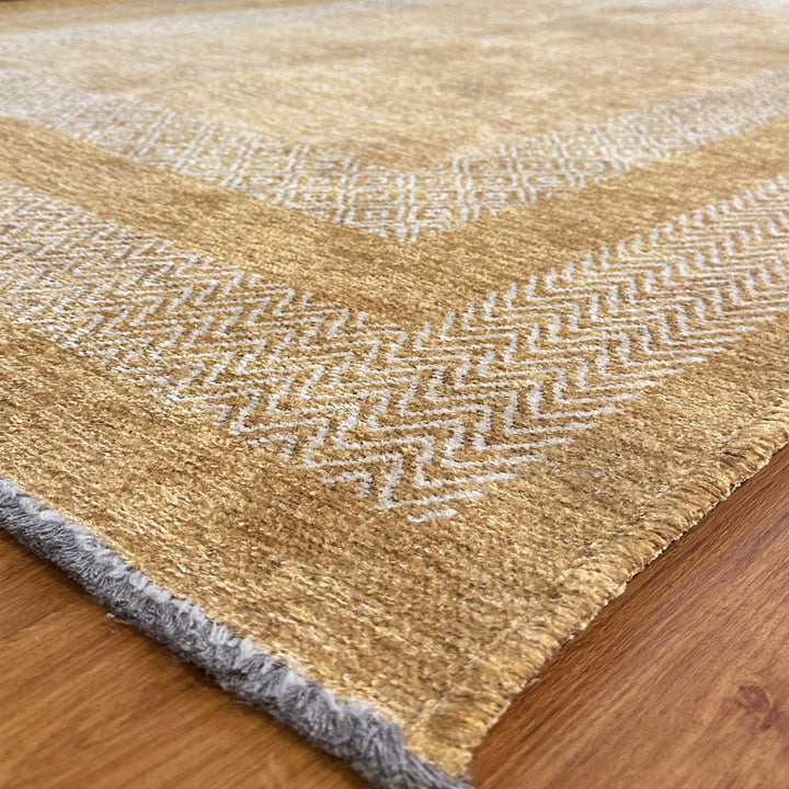 Scandinavian Amber Gold Washable Area Rugs