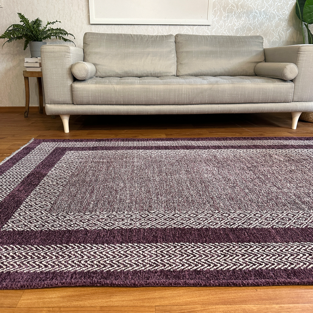 Scandinavian Purple Washable Area Rugs