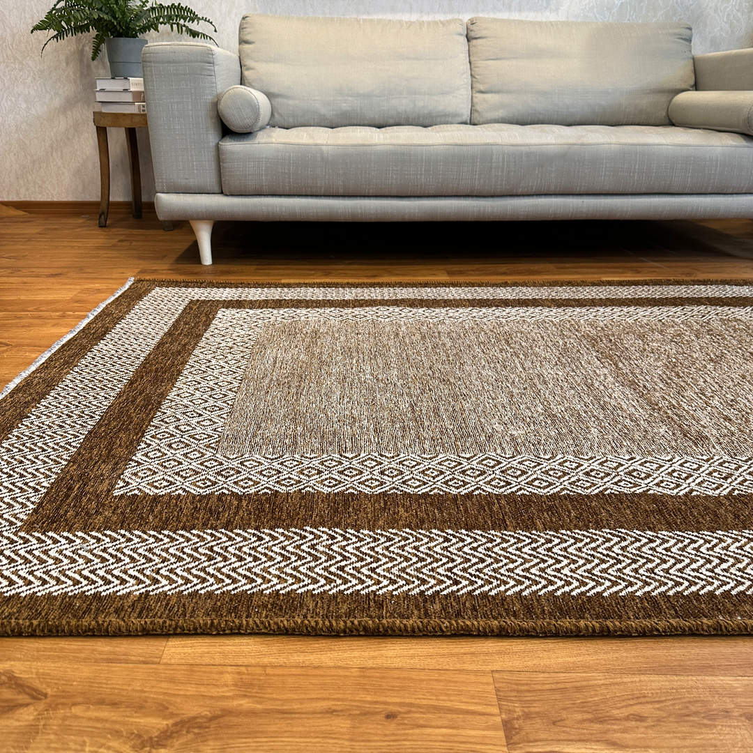 Scandinavian Brown Washable Area Rugs