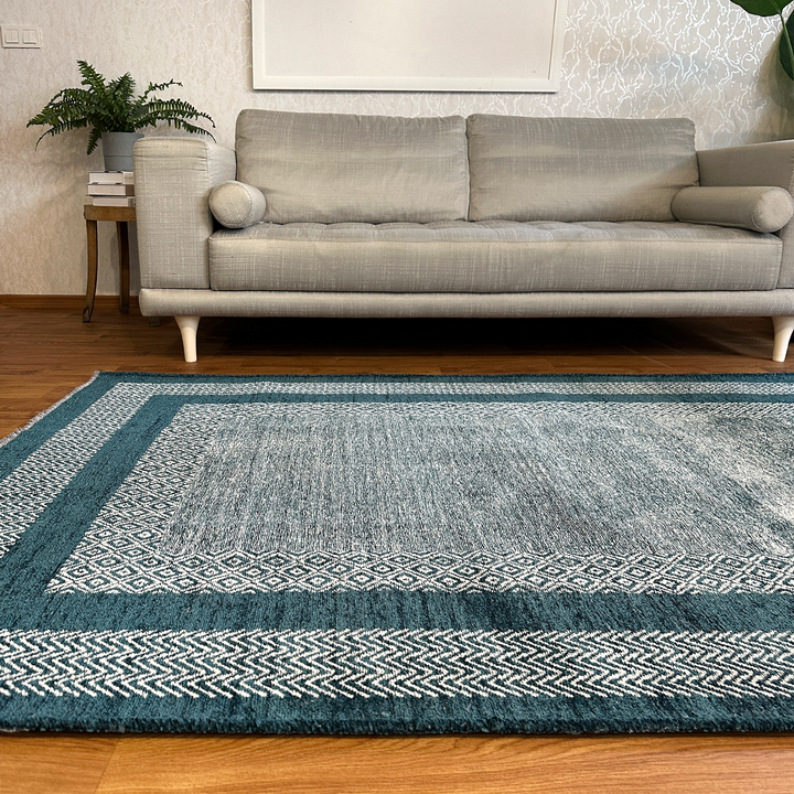 Scandinavian Petrol Blue Washable Area Rugs