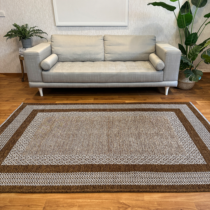 Scandinavian Brown Washable Area Rugs