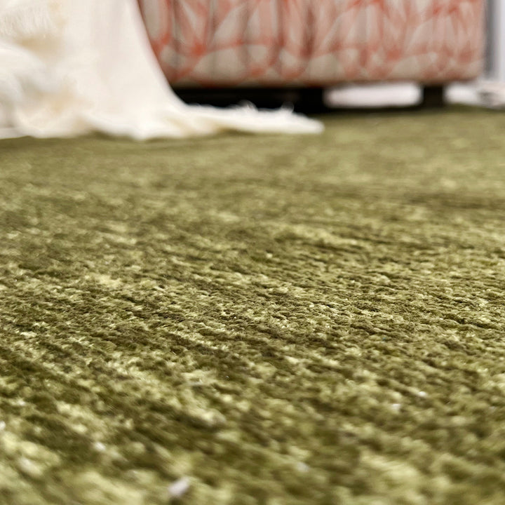 Solid Green Washable Area Rugs