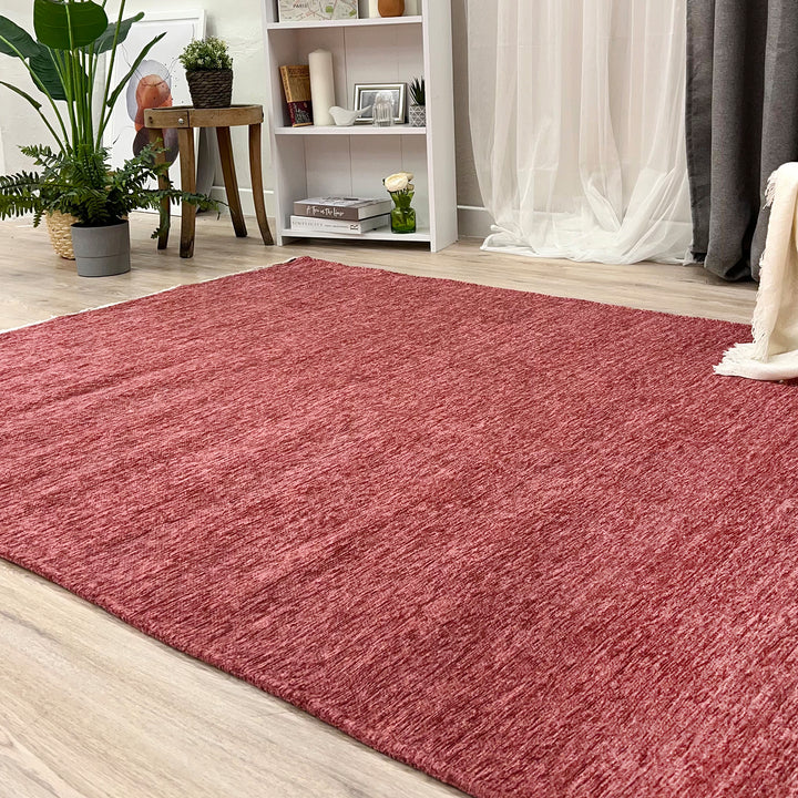 Solid Pink Washable Area Rugs