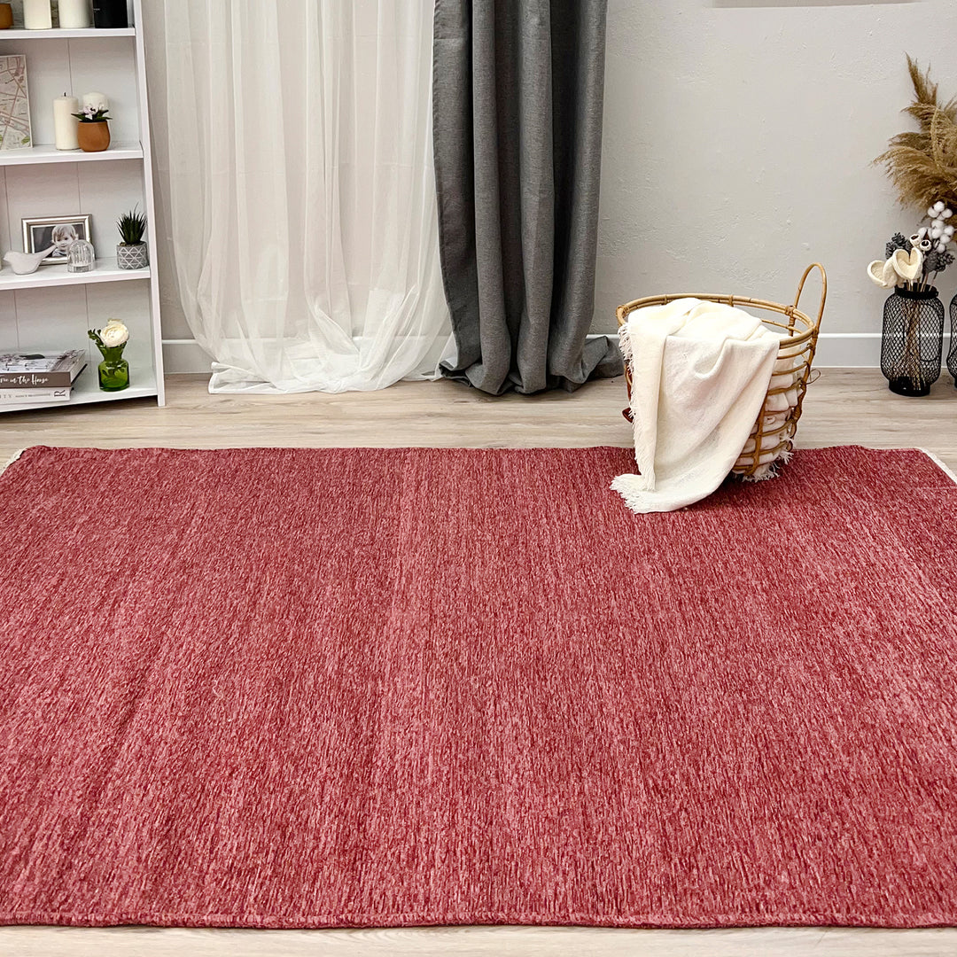 Solid Pink Washable Area Rugs