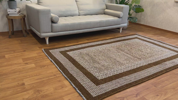 Scandinavian Brown Washable Area Rugs