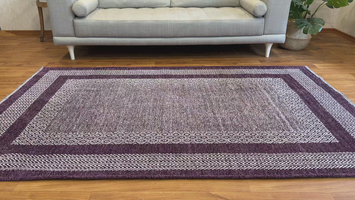 Scandinavian Purple Washable Area Rugs