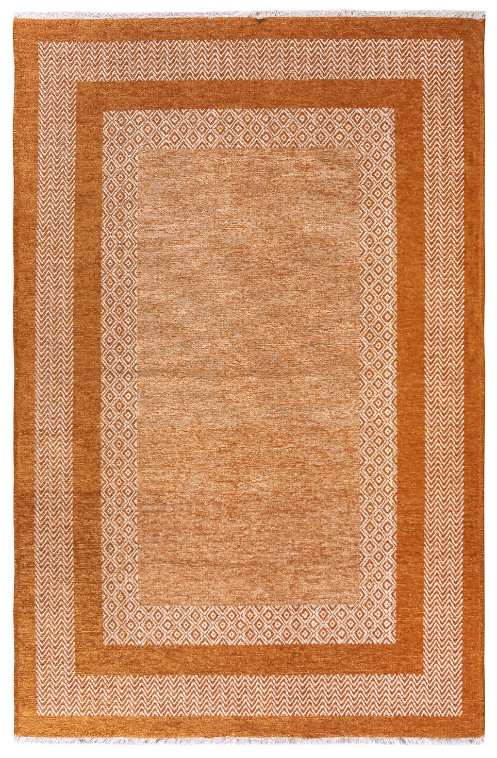 Scandinavian Burnt Orange Washable Area Rugs