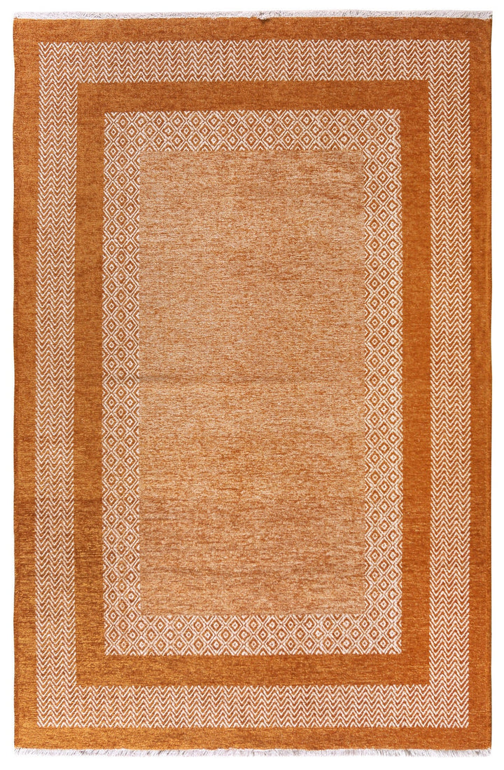 Scandinavian Burnt Orange Washable Area Rugs