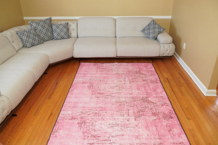 Abstract Pink Rug, Rugs for Living Room, Rugs for Bedroom, Modern Rug, Minimalist Rug, Cotton Rug, Soft Rug, Printed Rugs, Home Decor Rugs