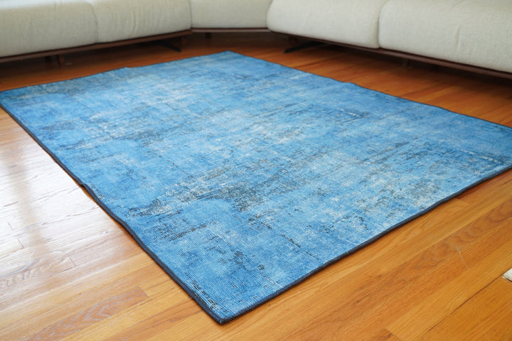 Abstract Blue Rug, Rugs for Living Room, Rugs for Bedroom, Modern Rug, Minimalist Rug, Cotton Rug, Soft Rug, Printed Rugs, Home Decor Rugs