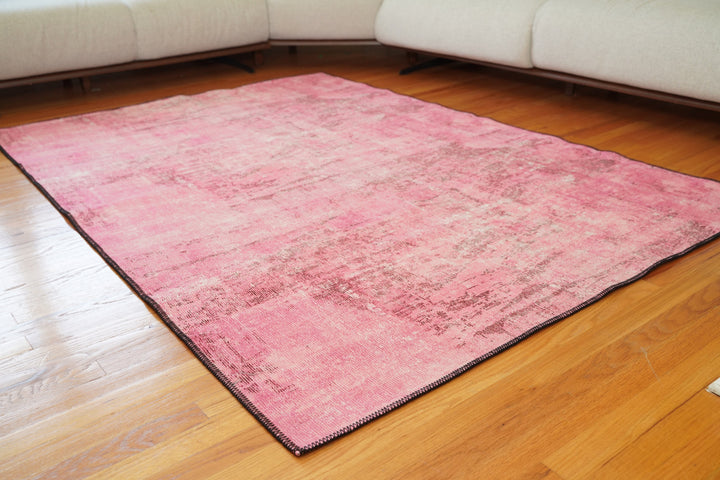 Abstract Pink Rug, Rugs for Living Room, Rugs for Bedroom, Modern Rug, Minimalist Rug, Cotton Rug, Soft Rug, Printed Rugs, Home Decor Rugs