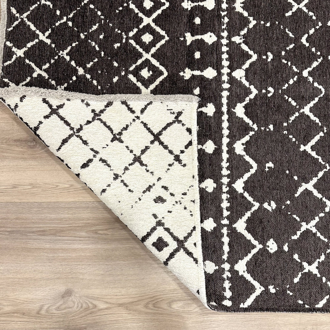 Dark Gray White Cream Rug, Cotton Washable Reversible Rug, Large Area Rugs for Living Room Bedroom Aesthetic Boho Decor Aztec Maya Eclectic