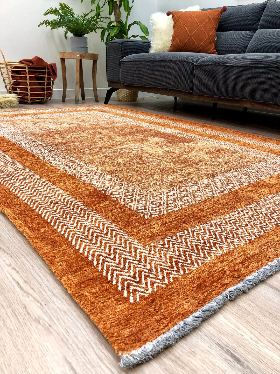 Alfa Rich burnt orange area rugs are cotton, pet friendly, easy to clean, foldable and machine washable, but we recommend laundromat for large sizes! It is woven. It is odorless and lint-free. It is antibacterial and antiallergic. Alfa Rich area rugs have a low pile (0.50 inches). But wait, there's more! We're also offering FREE SHIPPING, making it even easier for you to bring a touch of timeless charm into your home.